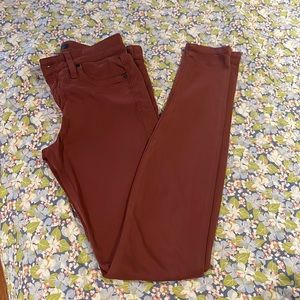 Joe’s mid rise leggings rust color Sz 25